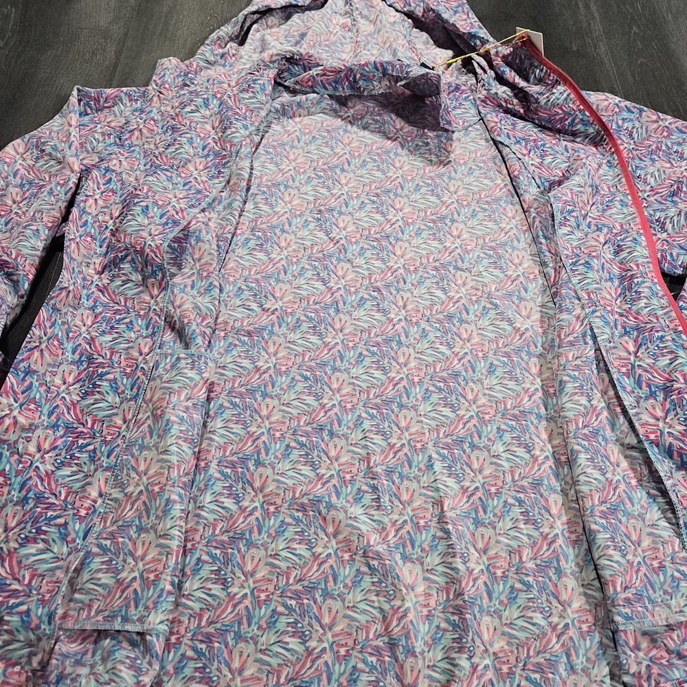 NWT Simply Southern Rain Jacket Women XL Multicolor Floral Lightweight Hooded - Picture 8 of 14